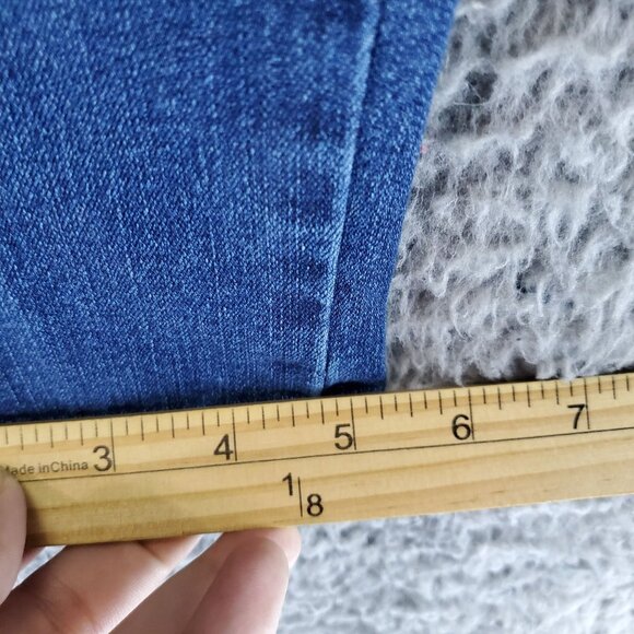 D.Jeans Jeans Womens 14W Blue Skinny Stretch Double Button Denim - Picture 7 of 11